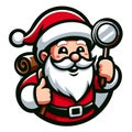 A playful and whimsical Santa Claus mascot logo Design.