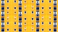 Playful Yellow Abstract Elevation of Residential Building