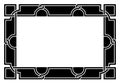 Playful interlaced rectangle frame in retro style, decorative classic border Royalty Free Stock Photo