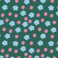Playfull flower seamless pattern illustration
