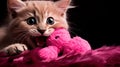 playfully cat pink