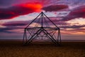 Playground on the beach at sunset Royalty Free Stock Photo