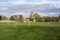 Playground and Chapel tower of Merton College. Oxford University Royalty Free Stock Photo