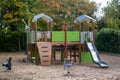 Playground for children in the park, climbing frame or monkey bars Royalty Free Stock Photo