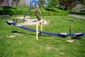 Playground for children, seesaw