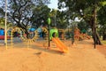 Playground for children On a sunny day