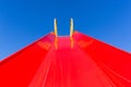 Playground Childrens Slide Chute Red Blue Royalty Free Stock Photo