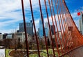 Playground and city of Chicago view skyline Royalty Free Stock Photo