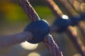 Playground element with climbing ropes