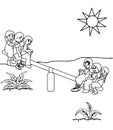 Playground coloring page