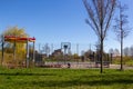 Playground cordoned off because of the corona virus.