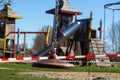 Playground cordoned off because of the corona virus.