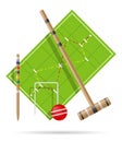 Playground for croquet vector illustration