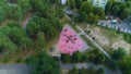 Playground Downtown Park Ostroleka Plac Zabaw Aerial View Poland