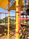 Playground equipment shade and ropes Royalty Free Stock Photo