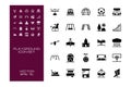 Playground Icon Set With Glyph Style. Royalty Free Stock Photo