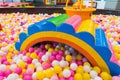 Playground indoor with colourful balls and in the kid`s zone Royalty Free Stock Photo