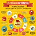 Playground infographic elements, flat style