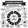 Playground infographic elements, simple style