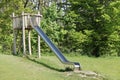 Playground Metal Slide. Royalty Free Stock Photo