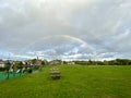 Playground near the kindergarten in Greenhill district, Sheffield, UK. Royalty Free Stock Photo