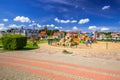 Playground park on riverbanks of Vistula river in Tczew