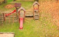 Playground playpark in fall autumn season.