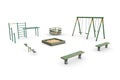 Playground render on a white background. 3D model isolate