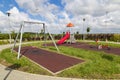 Playground on rest station, autobahn in Poland, Europe