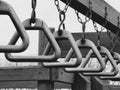 Playground rings on a children's playground