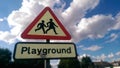 Playground road sign