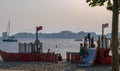 Playground by the sea in a beautiful bay overlooking the sea gulf