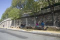 Playground at Seine river bank Paris