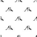 Playground slide icon in black style isolated on white background. Play garden pattern stock vector illustration. Royalty Free Stock Photo