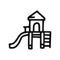 playground slide line vector doodle simple icon