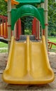 Playground slide of plastic Royalty Free Stock Photo