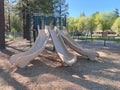 playground slide play area children adventure exercise game sand city park Royalty Free Stock Photo