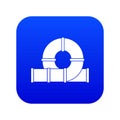 Playground slider water tube icon digital blue