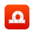 Playground slider water tube icon digital red