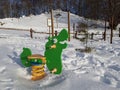 Playground in the snow