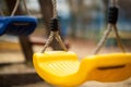 Playground summer garden swing set. equipment kids Royalty Free Stock Photo