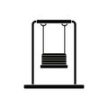 Playground swing black simple icon
