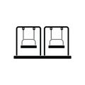 Playground swing black simple icon