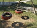 Playground swings Royalty Free Stock Photo