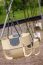 Playground swings empty