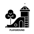 playground symbol icon, black vector sign with editable strokes, concept illustration Royalty Free Stock Photo
