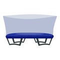 Playground trampoline icon cartoon vector. Elastic jump
