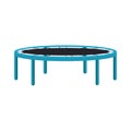 Playground trampoline icon, flat design