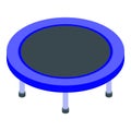 Playground trampoline icon, isometric style