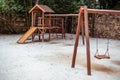 A playground in a tropical setting